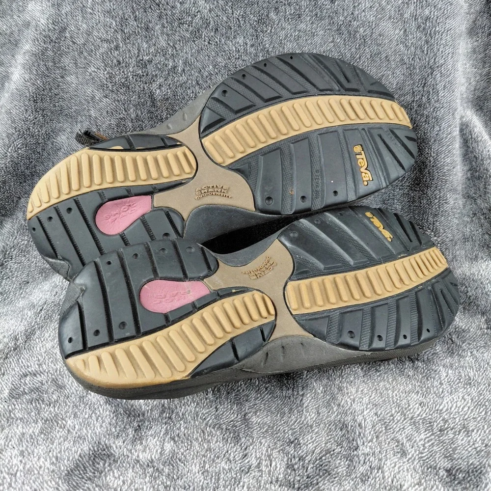 Teva Men's Brown‎ Leather Sport Sandals Hook and Loop Adjustable Size 11